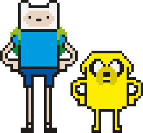 Learning Pixel Art And Made A Pixel Finn And Jake Radventuretime