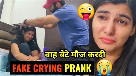 Fake Crying Prank On Husband 😱😜🔥 Moj Kardi Aaj 🤣😜 Prank On Wife