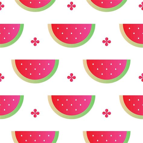 Watermelon Seamless Pattern 16348223 Vector Art At Vecteezy