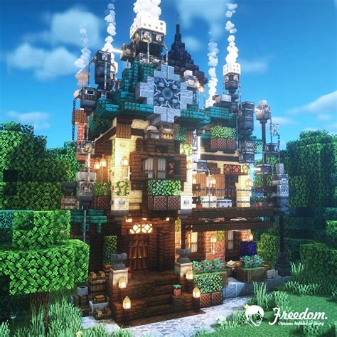 Steampunk house tutorial : r/Minecraftbuilds