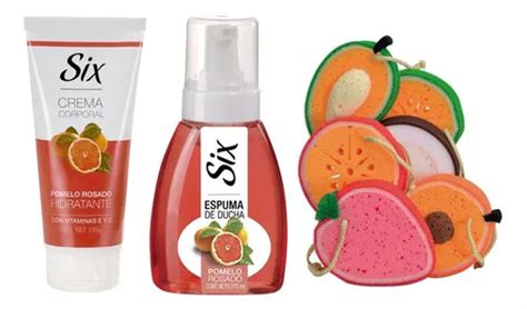 Pack Six Crema Y Espuma De Ducha Pomelo Esponja Oferta Cuotas Sin