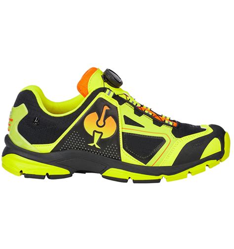 O Chaussures De Travail E S Minkar Ii Noir Jaune Fluo Orange Fluo