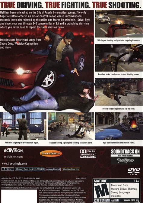 True Crimes Streets Of LA Sony Playstation 2 Game