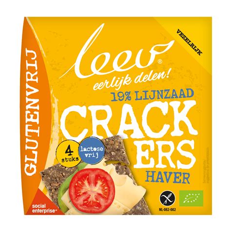 Leev Glutenvrije Crackers Lijnzaad Haver Bio Glutenvrijemarkt