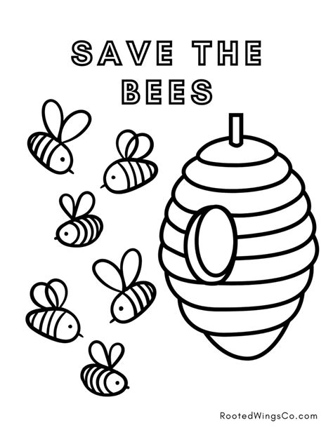 Free Pollinator Coloring Pages - Butterflies and Bees - Rooted Wings Co