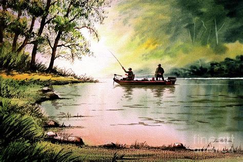 Fishing For Bass Greenbrier River Painting By Bill Holkham Fine Art