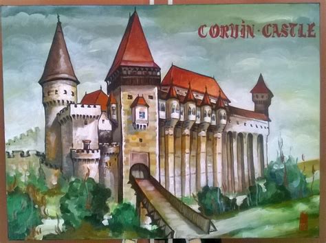 “Corvin Castle” Acrylic on canvas 45X65 cm | Cristian Xin