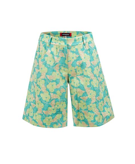 Shop Mint Jacquard Shorts From Andreeva At Seezona Seezona