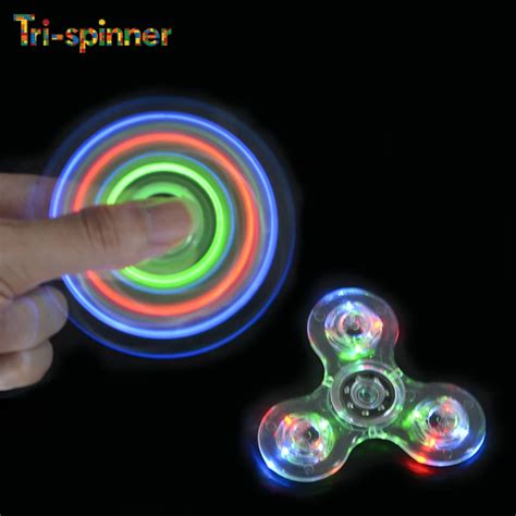 Fidget Spinner Led Light Finger Plastic Abs Edc Hand Spinner For Autism