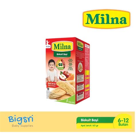 Jual Milna Biskuit Bayi Apel Jeruk Makanan Bayi 6 To 12 Bulan 65 G