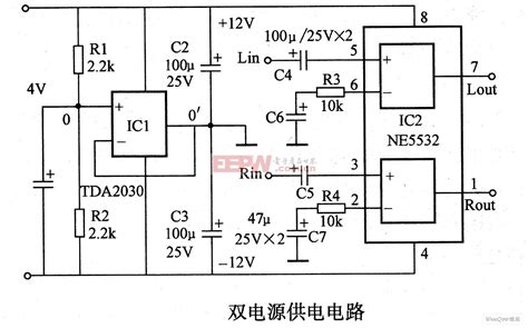 正负双电源电路图 双电源自动切换电路图 u正负极 大山谷图库