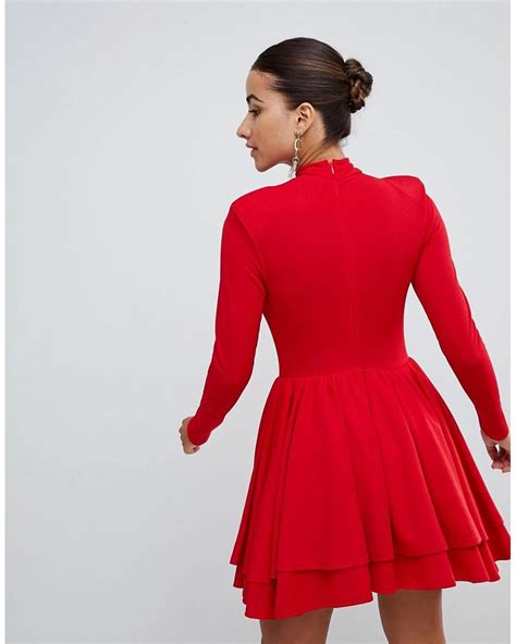 Red Skater Dress With Sleeves Atelier Yuwa Ciao Jp