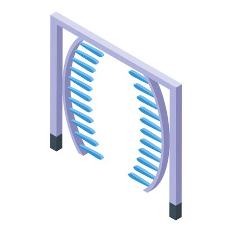 Automated Car Wash Arch Icon Isometric Vector Pressure Cleaner