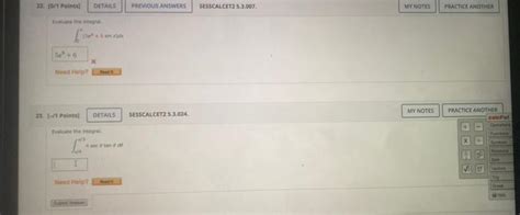 Solved 22 01 Points DETAILS PREVIOUS ANSWERS SESSCALCET2 Chegg