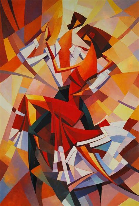 Waltz 60x90cm Cubism Oil Painting Ready To Hang 2020 Oil