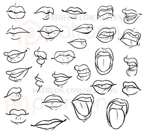 Lips And Mouths Reference By Sellenin On Deviantart