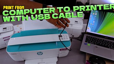 How To Print With Computer To A Printer Using Usb Cable Hp Deskjet Print Double Sided Youtube