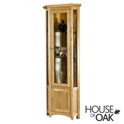 Buckingham Solid Oak Corner Display Cabinet House Of Oak