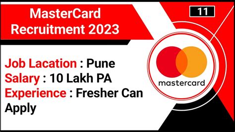 MasterCard Pune Recruitment 2023 Salary 10 Lakh PA Job In Pune