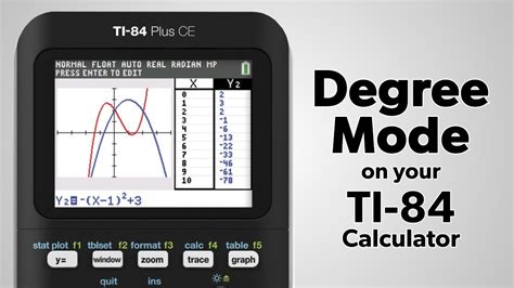 Ti 84 Plus How To Enter Degree Mode Youtube