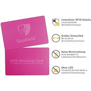 Spyshield RFID Blocker Karte NFC Schutzkarte mit Störsender Pink