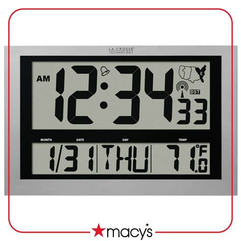 Ebay slim jumbo auto set atomic full calendar digital wall clock with graphite grey – Artofit