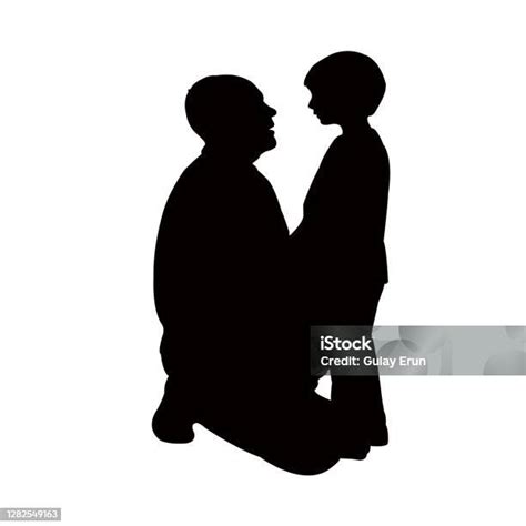 아버지와 아들 실루엣 벡터 실루엣에 대한 스톡 벡터 아트 및 기타 이미지 실루엣 아이 말하기 Istock