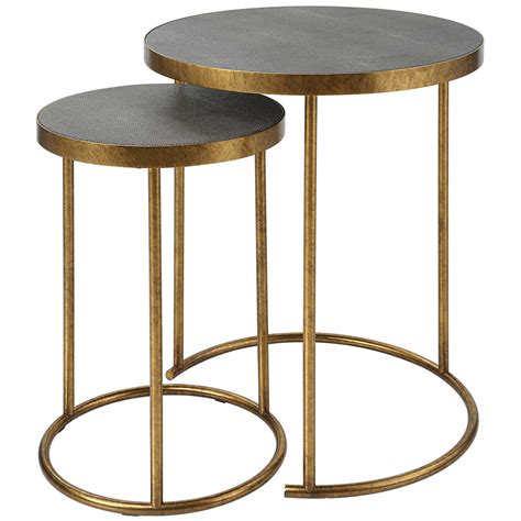 Aragon Nesting Tables Gray Set Of 2 High Fashion Home