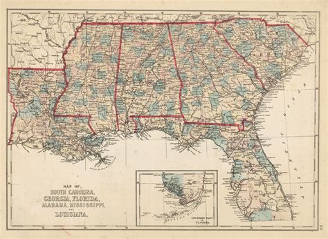 Map Of South Carolina Georgia Florida Alabama Mississippi And