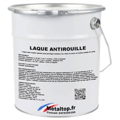 Laque Antirouille Metaltop Rouge Feu Ral Pot L Leroy