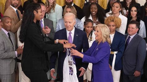 Angel Reese And Jill Biden Hug At White House After Invite Debate