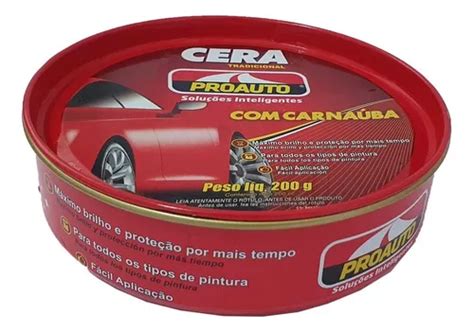 Cera Para Carros Autos Brilho Intenso Carna Ba Pasta G