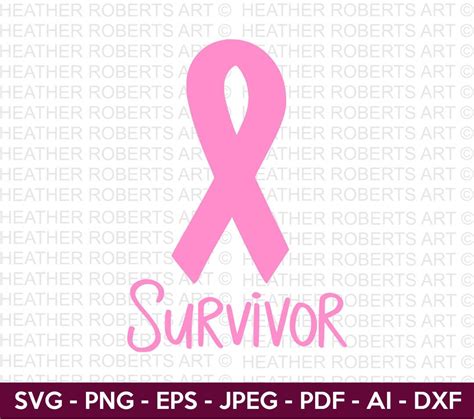 Cancer Survivor Ribbon Svg Cancer Svg Breast Cancer Svg Awareness