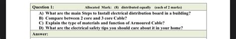 Solved Question Allocated Mark Distributed Equally Chegg