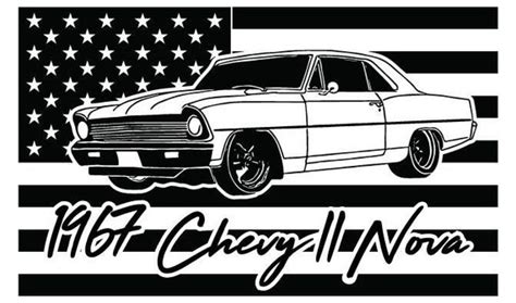 1967 Ii Nova Flag Svg American Flag Svg Nova Ss Nova Ss Etsy