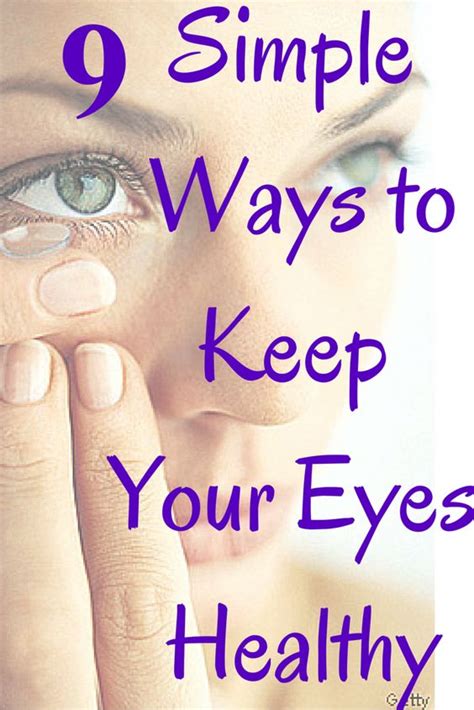 9 Simple Ways To Keep Your Eyes Healthy Health Eyes And The Ocean