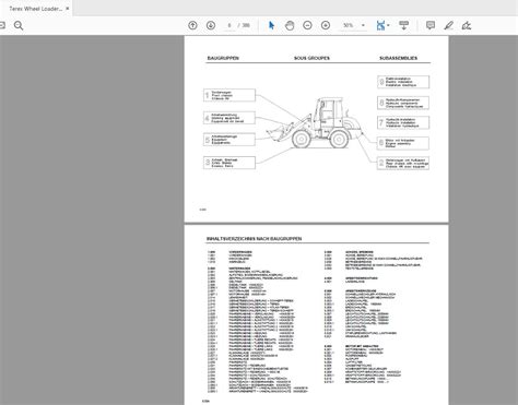 Terex Wheel Loader SKL844 0100 Radlader Parts Catalog