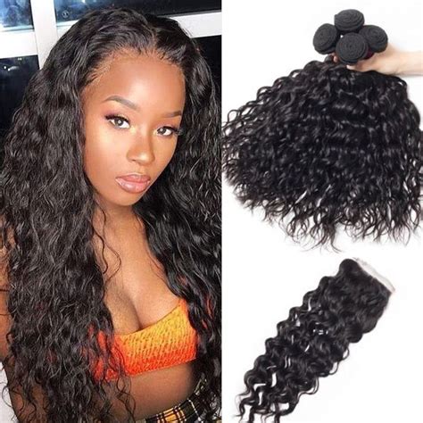 Water Waves Hair With Closure Recool Hair