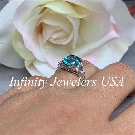 Paraiba Tourmaline Engagement Ring White Gold Oval Cut Neon - Etsy