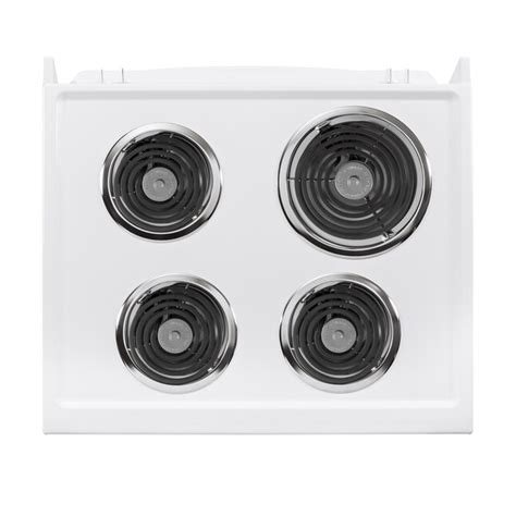 Ge 27 In 4 Elements 3 Cu Ft Self Cleaning Drop In Electric Range White In The Single Oven