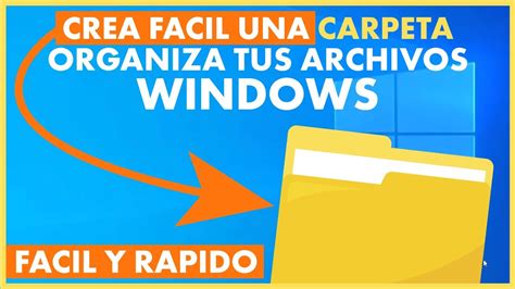 Como CREAR UNA CARPETA en la computadora Windows Tutorial fácil