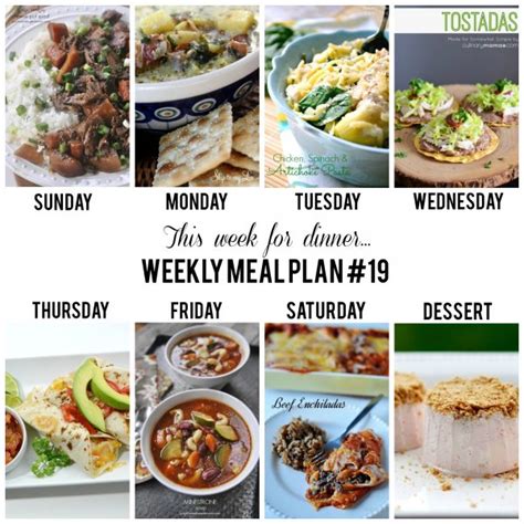 weekly meal plan  idea room