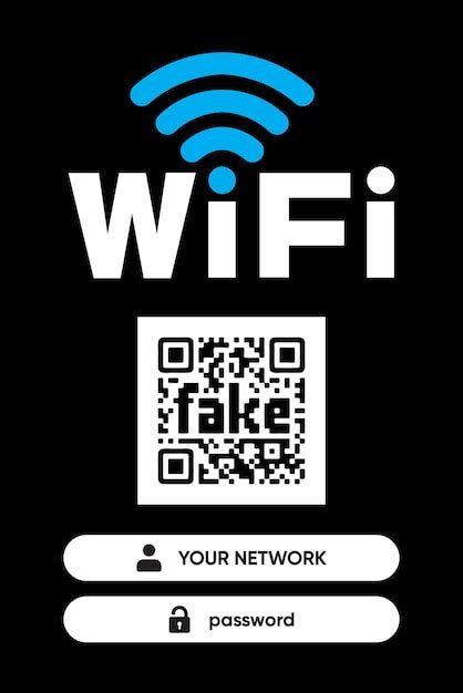 Premium Vector Wifi Sign To Put Network Password And Qr Code