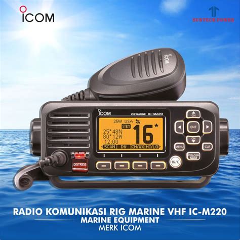 Jual Radio Komunikasi HT Merk Icom Rig VHF Type IC M220 Marine