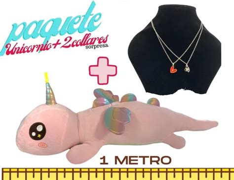 Ajolote Unicornio De Peluche 1 Metro Jumbo Gigante Regalo Meses