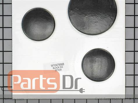 Wpw Whirlpool Surface Burner Cap Black Parts Dr