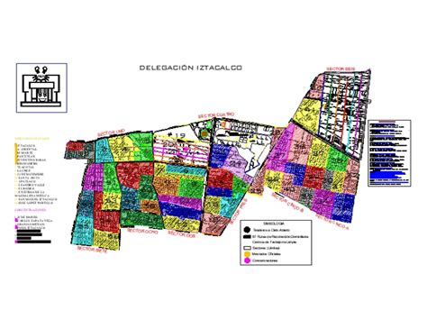 Plano Delegacional De Iztacalco México 101958 Kb Bibliocad