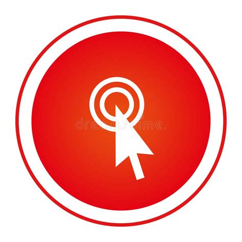 Color Circular Emblem With Cursor Icon Stock Vector Illustration Of