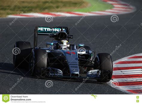 Lewis Hamilton Gbr Equipe De Amg Mercedes F F Que Testa Barcellon