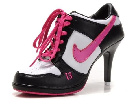 Nike Dunk Unlucky High Heels Black White Pink Nike High Heels